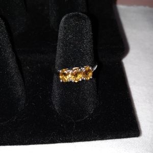 Citrine stone ring